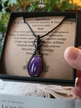 Load image into Gallery viewer, Amethyst Pendant in Black Wire
