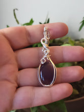 Load image into Gallery viewer, Amethyst wrapped in flowy Silver