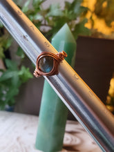 Load image into Gallery viewer, Labradorite Ring Wrapped in Bare Copper