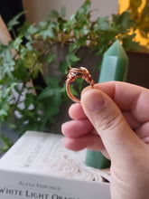 Load image into Gallery viewer, Labradorite Ring Wrapped in Enameled Copper