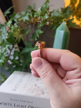 Load image into Gallery viewer, Labradorite Ring Wrapped in Enameled Copper