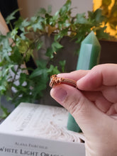 Load image into Gallery viewer, Labradorite Ring Wrapped in Enameled Copper
