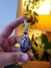 Load image into Gallery viewer, Purple Labradorite wrapped in Silver