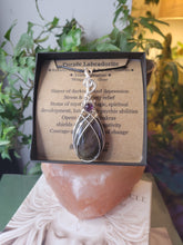 Load image into Gallery viewer, Purple Labradorite wrapped in Silver