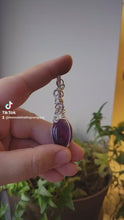 Load and play video in Gallery viewer, Amethyst wrapped in flowy Silver
