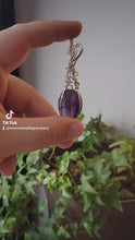 Load and play video in Gallery viewer, Amethyst wrapped in flowy Silver
