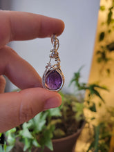 Load image into Gallery viewer, Amethyst wrapped in Silver
