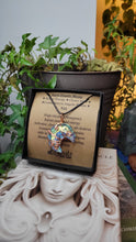 Load image into Gallery viewer, Aura Quartz Moon in Enameled Copper
