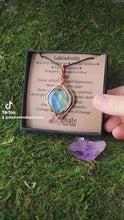 Load and play video in Gallery viewer, Labradorite Heart Pendant
