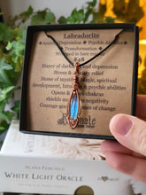 Load image into Gallery viewer, Labradorite Wire Wrapped in Bare Copper
