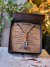 Load image into Gallery viewer, Labradorite Wire Wrapped in Enameled Copper
