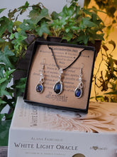 Load image into Gallery viewer, Labradorite Earring &amp; Pendant Set
