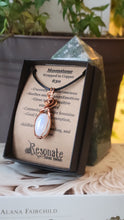 Load image into Gallery viewer, Moonstone Mini Pendant in Enameled Copper
