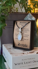 Load image into Gallery viewer, Moonstone Mini Pendant in Enameled Silver
