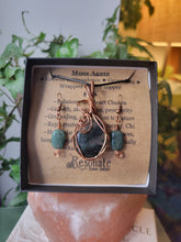 Load image into Gallery viewer, Moss Agate Pendant and Earring Set

