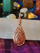 Load image into Gallery viewer, Sunstone Wrapped in Copper
